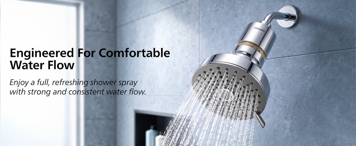 Philips Shower Filter, Visible Window & Clear Filter Cartridge, Chrome