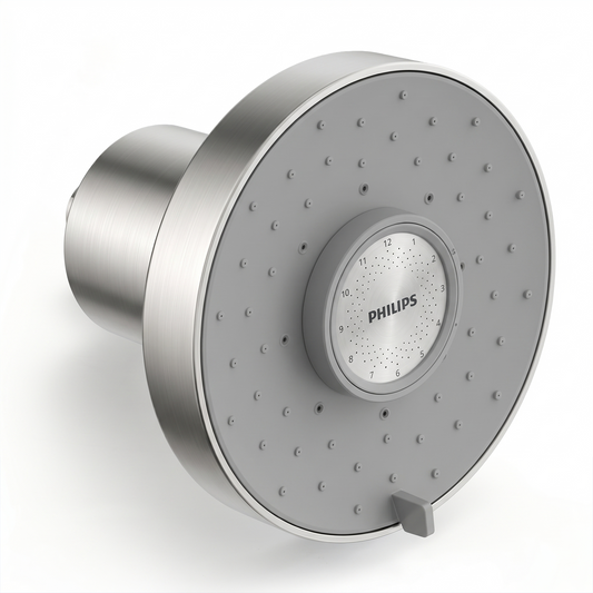Philips Lunar Filtered Shower Head, High Pressure Shower Head with Filters for Hard Water, 3 Spray Modes & Replacement Reminder, Helps Reduce 99% Chlorine for Softer Skin & Smoother Hair (Brushed Nickel)