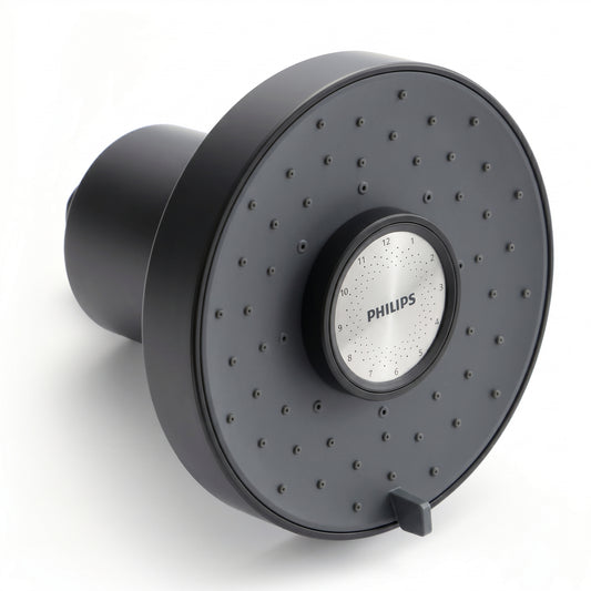 Philips Lunar Filtered Shower Head, High Pressure Shower Head with Filters for Hard Water, 3 Spray Modes & Replacement Reminder, Helps Reduce 99% Chlorine for Softer Skin & Smoother Hair (Black)