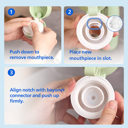 PHILIPS Water Bottle Mouthpiece Replacement for Everyday Gozero Water Bottle, 3 PCS BPA-Free Food Grade Silicone Bite Valve Replacement Parts for Tritan Plastic Bottles and Insulated Bottles