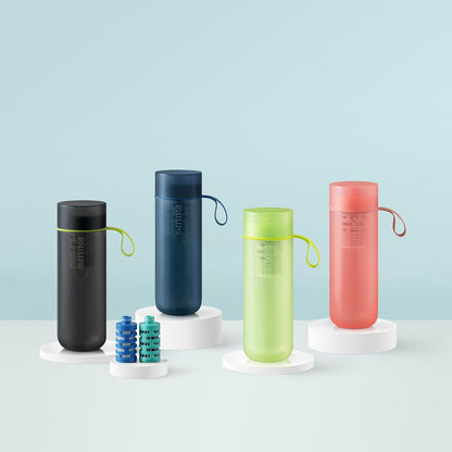 PHILIPS Water GoZero Adventure Filters, Replacement Filter Cartridge, Electro-adsorptive Filter, for GoZero Active Bottle, 3 Counts, AWP295/37