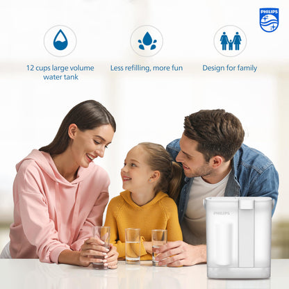 Philips Replacement Plus Filter Cartridges for Philips Instant Water Filter Pitcher ADD5902, 1 Filter for 3 Months/60 Gallons, Reduces 40+ impurities & 99% of Lead, NSF/ANSI 42, 53, 372, 1 Pack