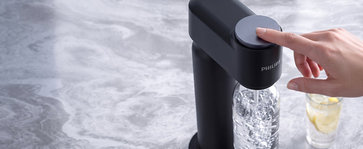 PHILIPS Sparkling Water Maker, Soda Maker Machine with 1L Quick Twist Carbonating Bottle