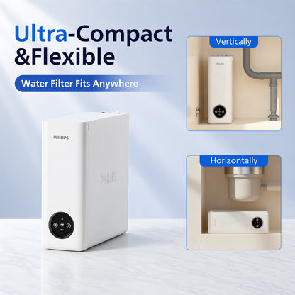 Philips Reverse Osmosis Water Filter System，400G Under Sink Water Filter