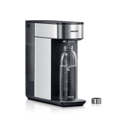 PHILIPS 16.9 Oz Glass Bottles for ADD5930 Countertop Reverse Osmosis Water Filter Dispenser, Stainless Steel Leak Proof Lid BPA Free, 2 Pack