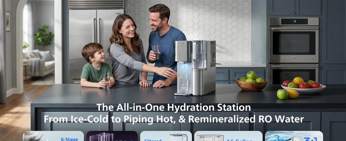 Philips Reverse Osmosis Water Dispenser Countertop, RO Cold and Hot Water, NSF/ANSI 372 Certified, ADD6928DG