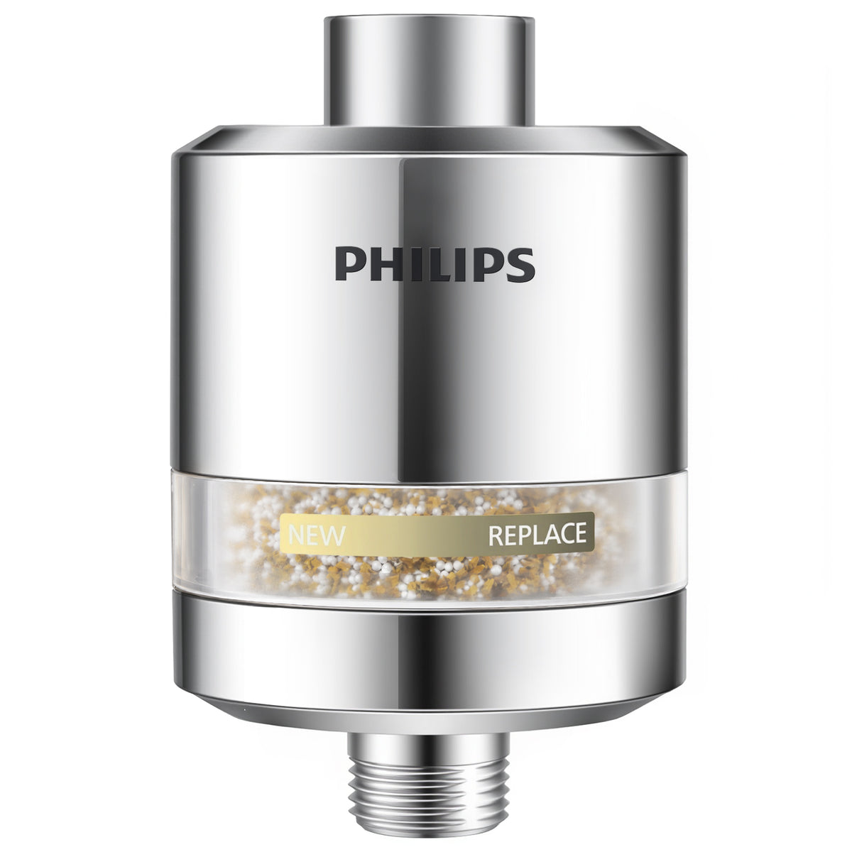 Philips Shower Filter, Visible Window & Clear Filter Cartridge, Chrome