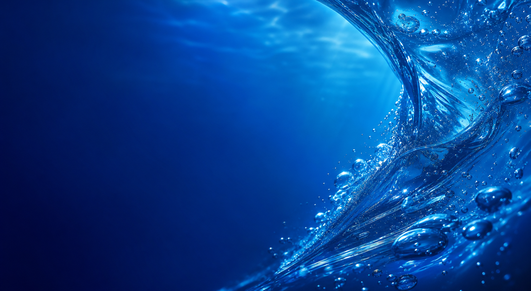 Abstract flowing blue water